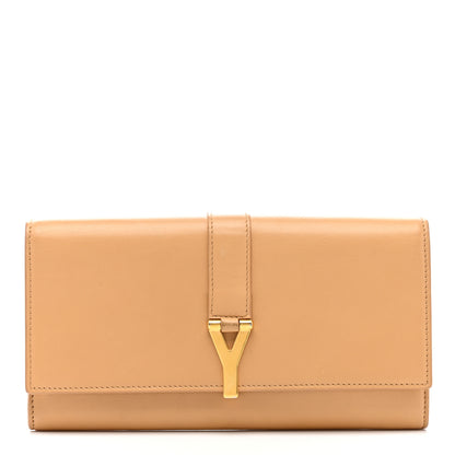Saint Laurent Calfskin Classic Y Ligne Clutch Dark Beige 1 of 6