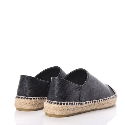 Chanel Grained Calfskin CC Espadrilles 39 Black Navy 4 of 10