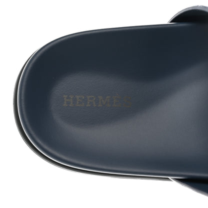 Hermes Suede Goatskin Womens Chypre Sandals 37.5 Bleu Celeste 7 of 10