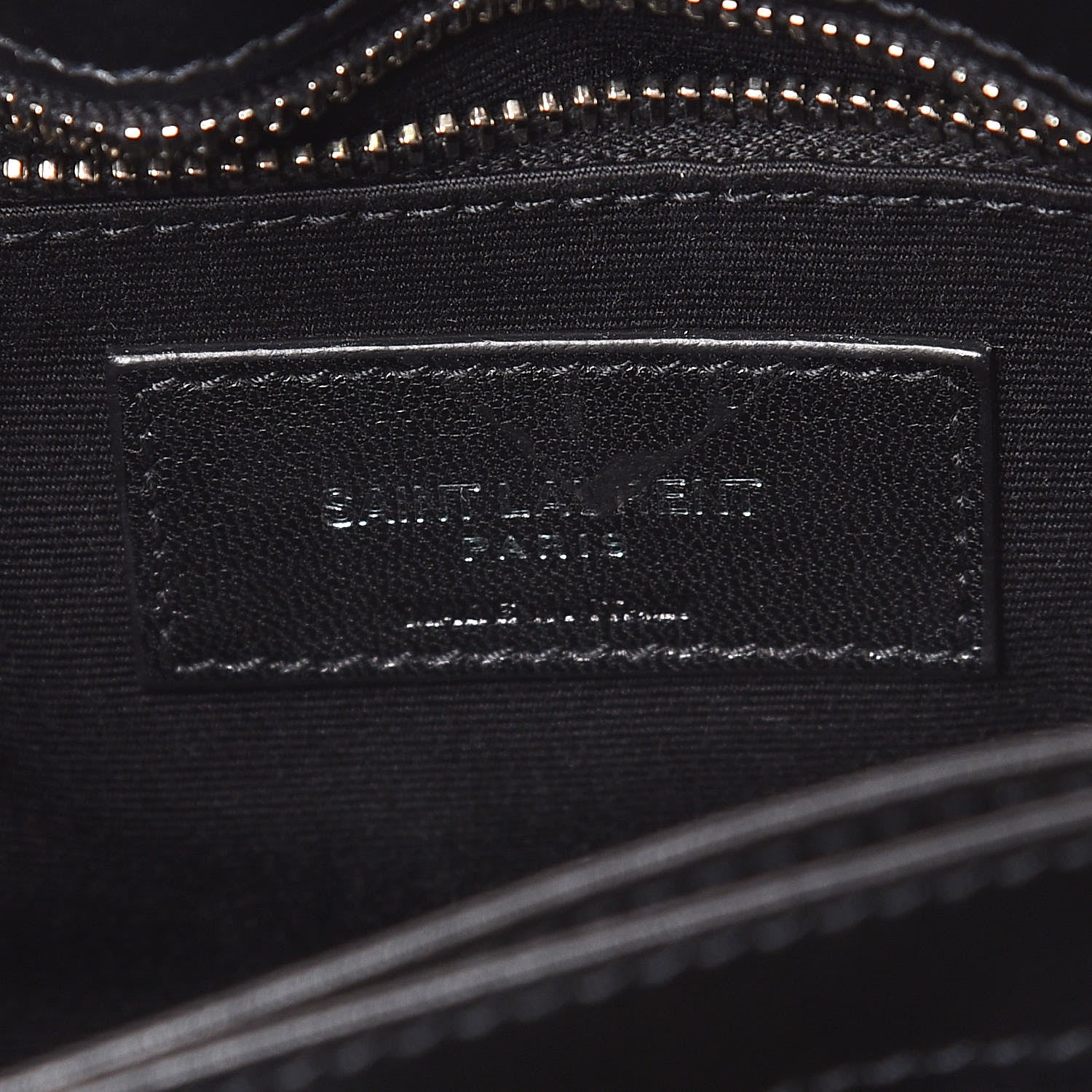 Saint Laurent Calfskin Y Quilted Monogram Toy Loulou Crossbody Bag Black 9 of 11