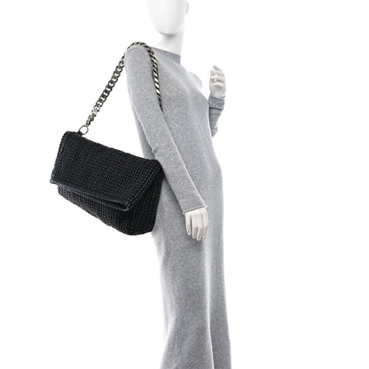 Balenciaga Woven Calfskin Metro Medium Tote Black 2 of 12