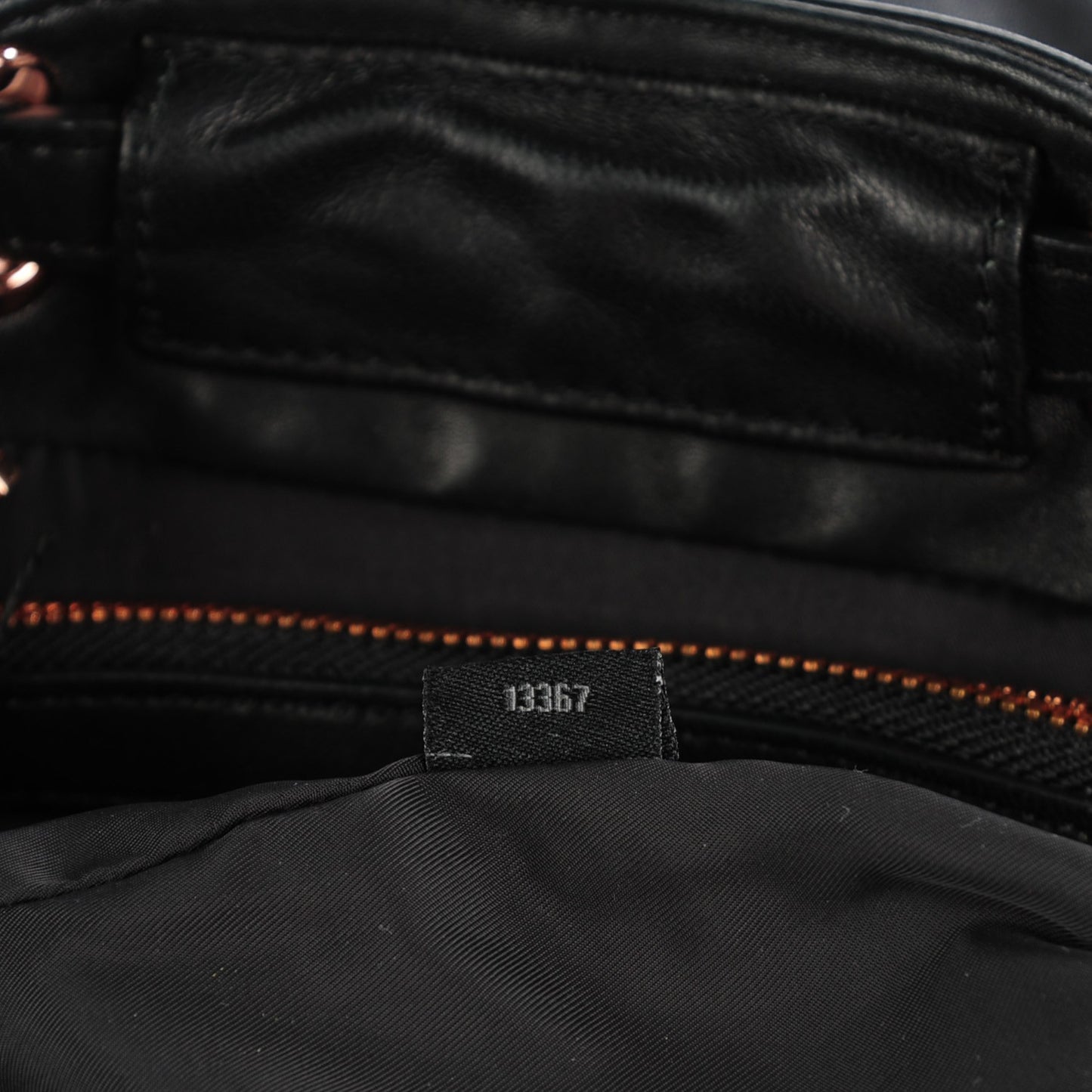 Lambskin Marti Backpack Washed Black Rose Gold Hardware