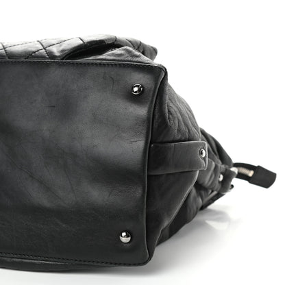 Chanel Lambskin Quilted Mademoiselle Hobo Black 9 of 11