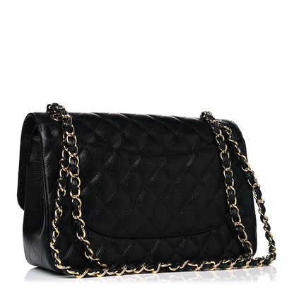 Chanel Caviar Quilted Jumbo Double Flap Black 3 of 10