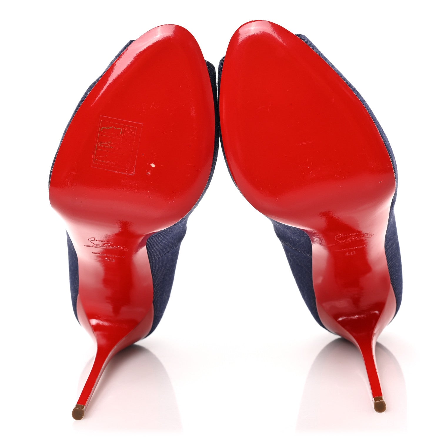 Christian Louboutin Denim Patent New Very Prive 120 Pumps 40 Blue 5 of 7
