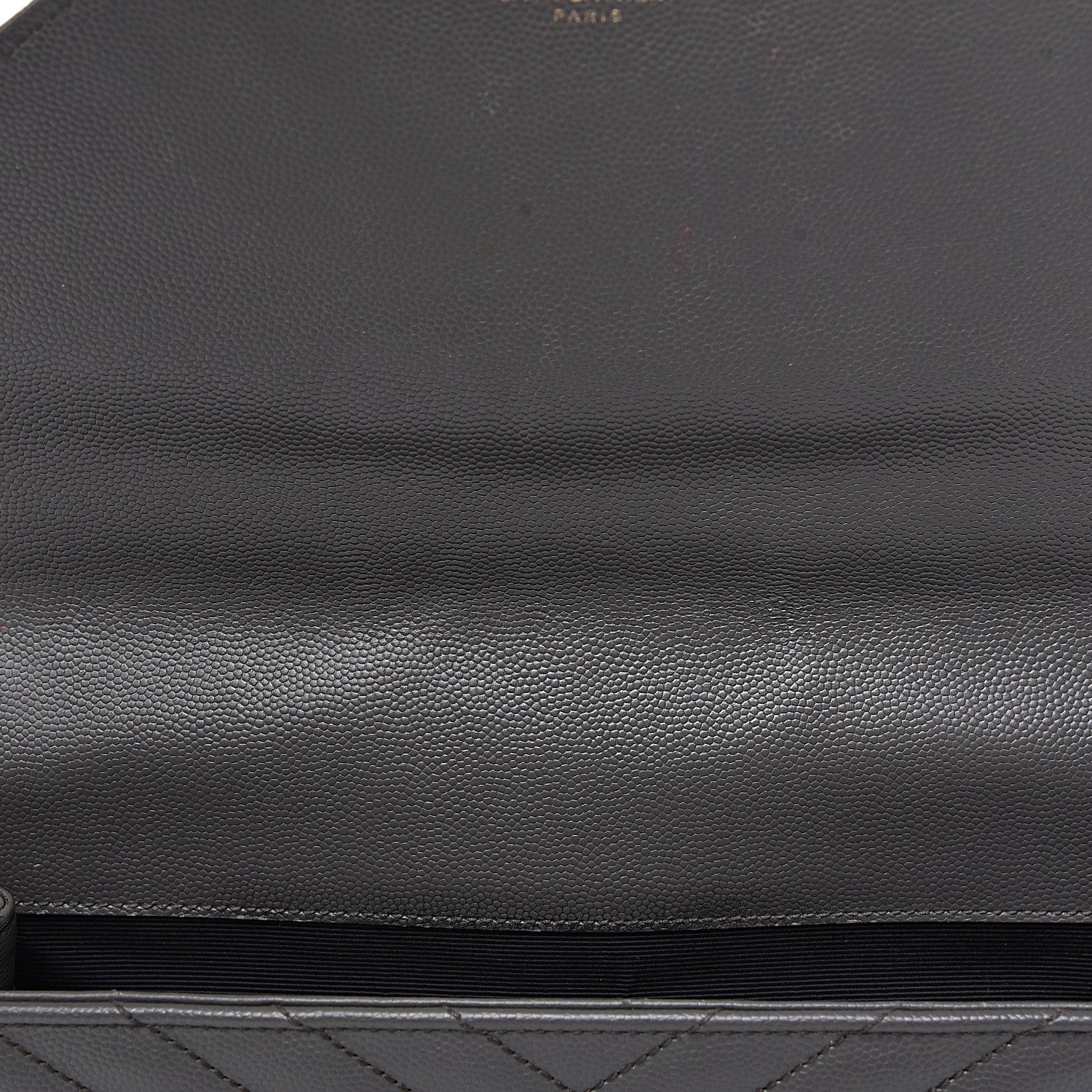 Saint Laurent Grain De Poudre Matelasse Chevron Large Monogram Satchel Earth 9 of 18