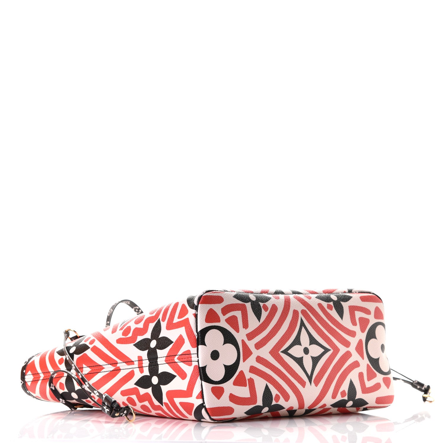 Louis Vuitton Monogram Giant Crafty Neverfull MM Creme Rouge Black 3 of 5