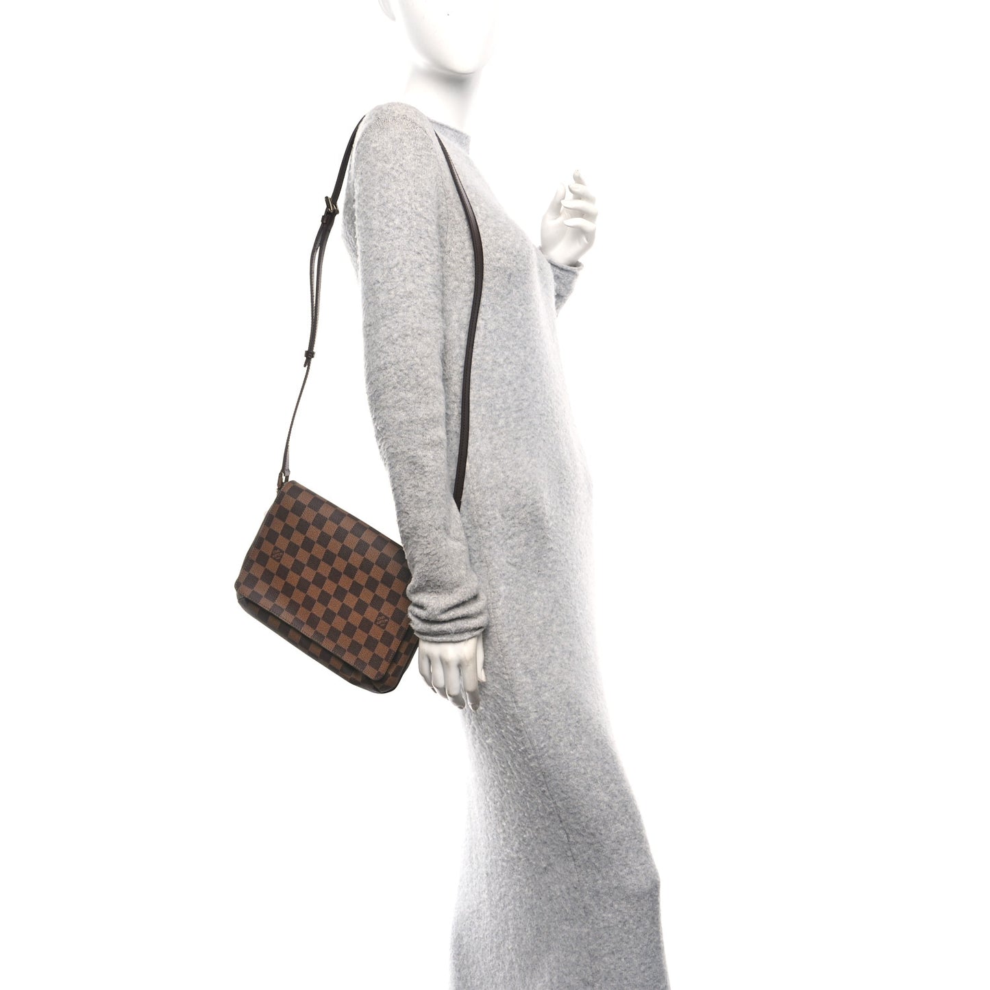 Damier Ebene Musette Tango Long Strap