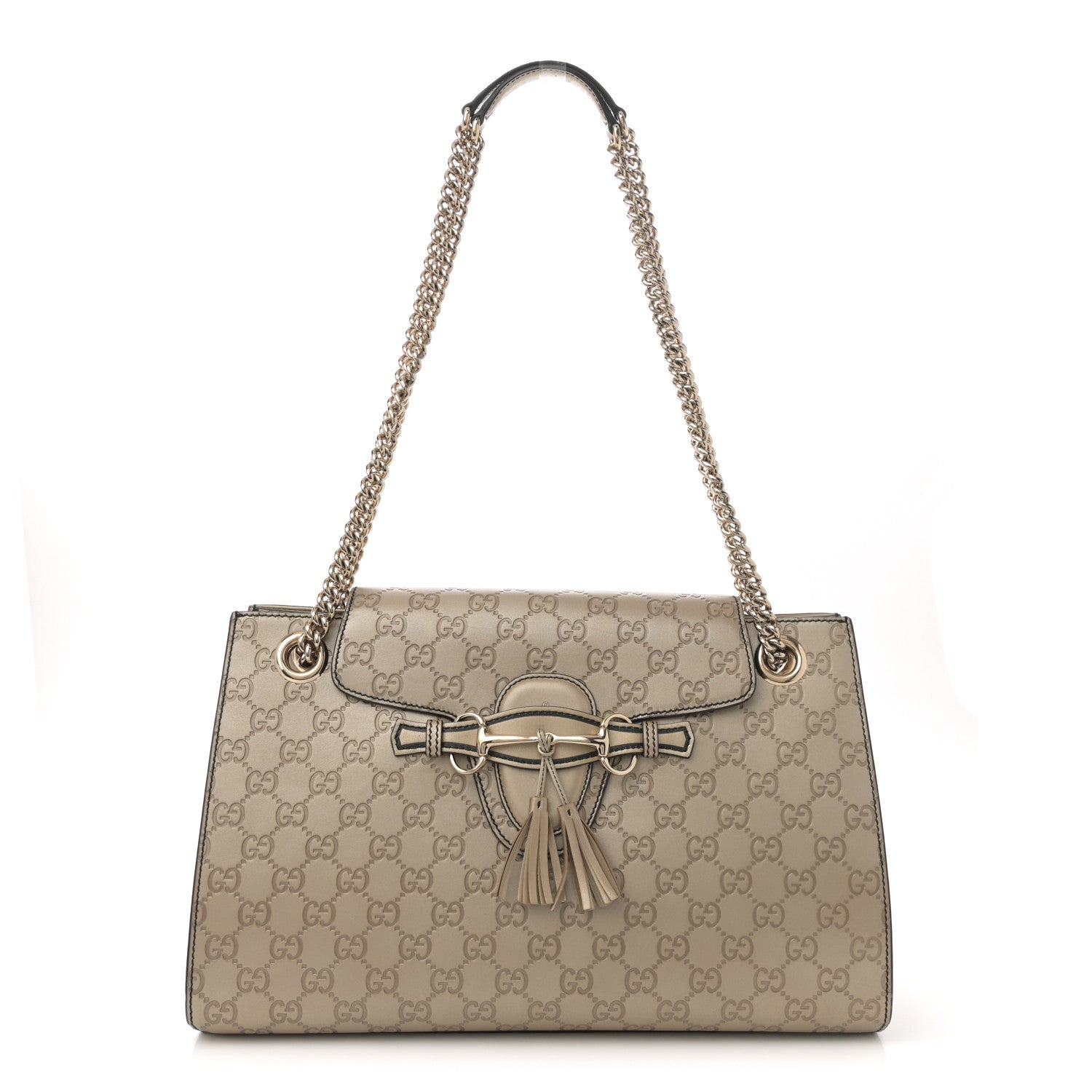 Gucci Guccissima Large Emily Chain Shoulder Bag Gold 1 of 21