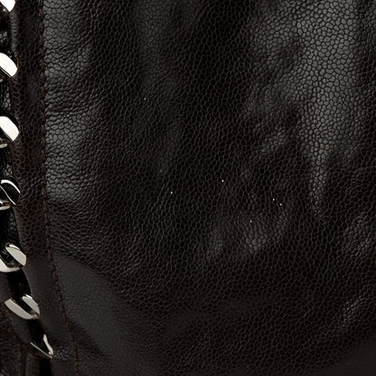 Chanel Glazed Caviar Modern Chain Tote Brown 11 of 13
