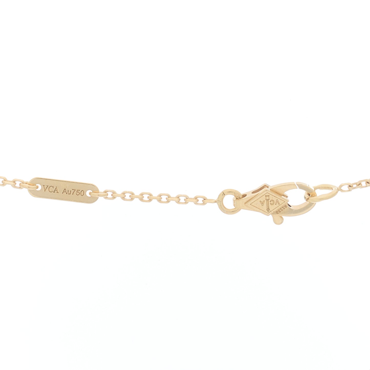 18K Yellow Gold Mother of Pearl Sweet Alhambra Pendant Necklace