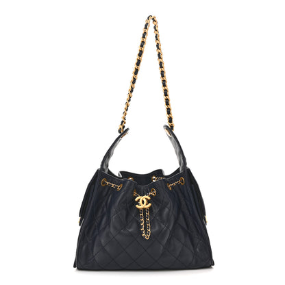 Chanel Caviar Quilted Small Chanel 25 Handbag Dark Navy 1 of 12