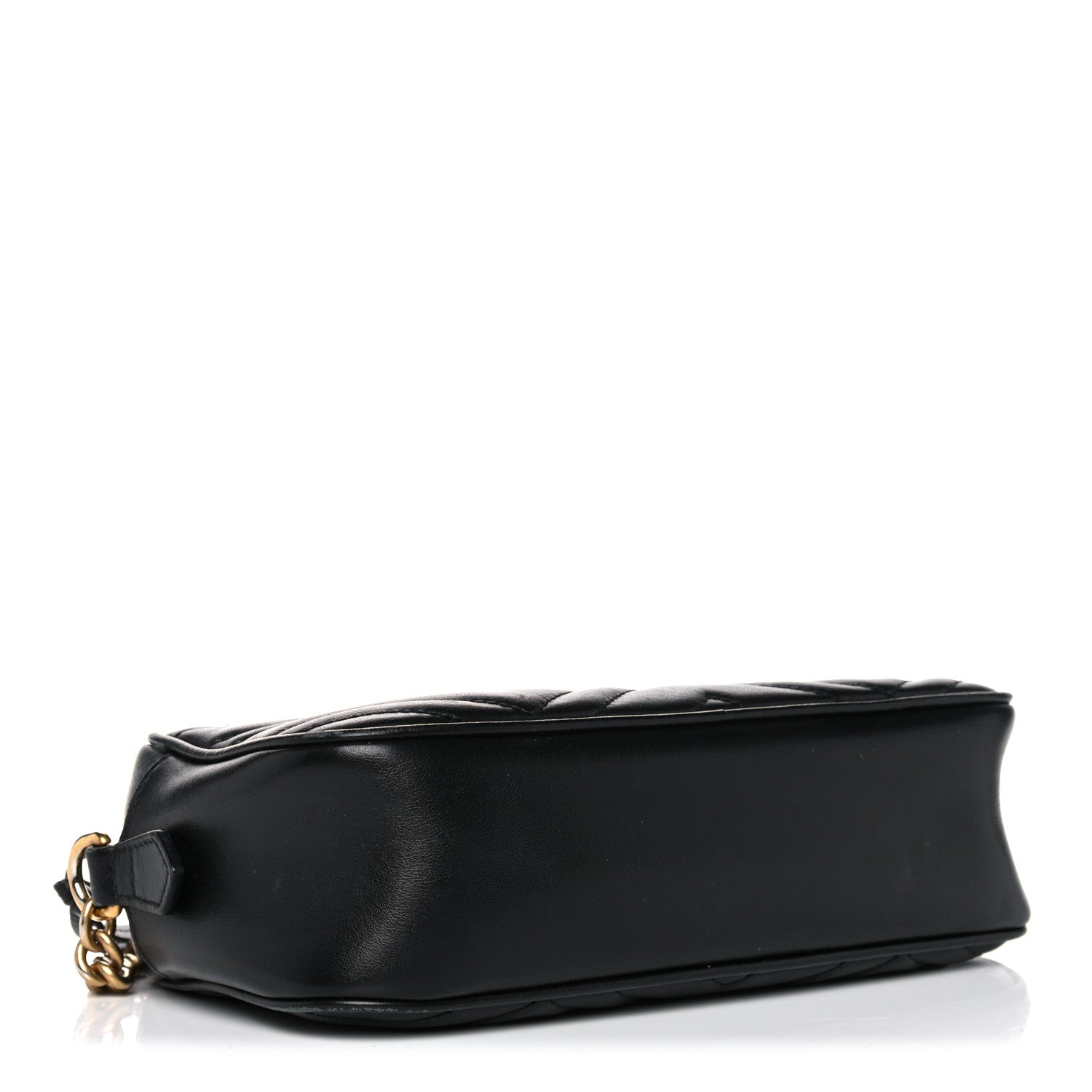 Gucci Calfskin Matelasse Small GG Marmont Chain Shoulder Bag Black 4 of 18