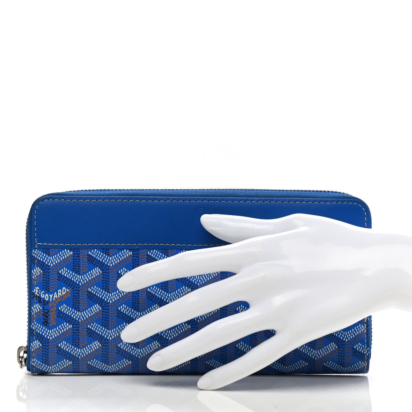 Goyardine Matignon Zip Around GM Wallet Blue