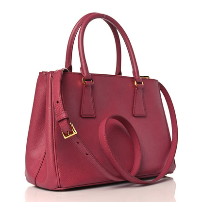 Prada Saffiano Lux Small Double Zip Tote Ibisco 3 of 8
