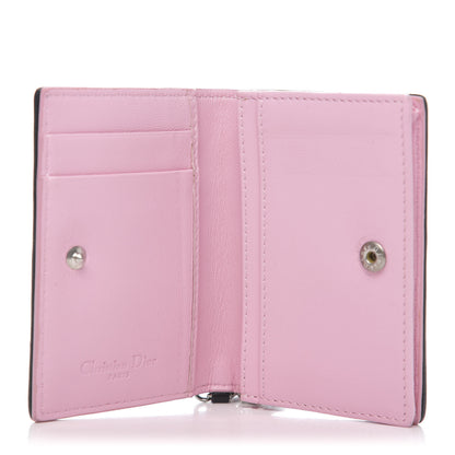 Christian Dior Lambskin Cannage Bi-Color Small Lady Dior Flap Card Holder Black Pink 5 of 8
