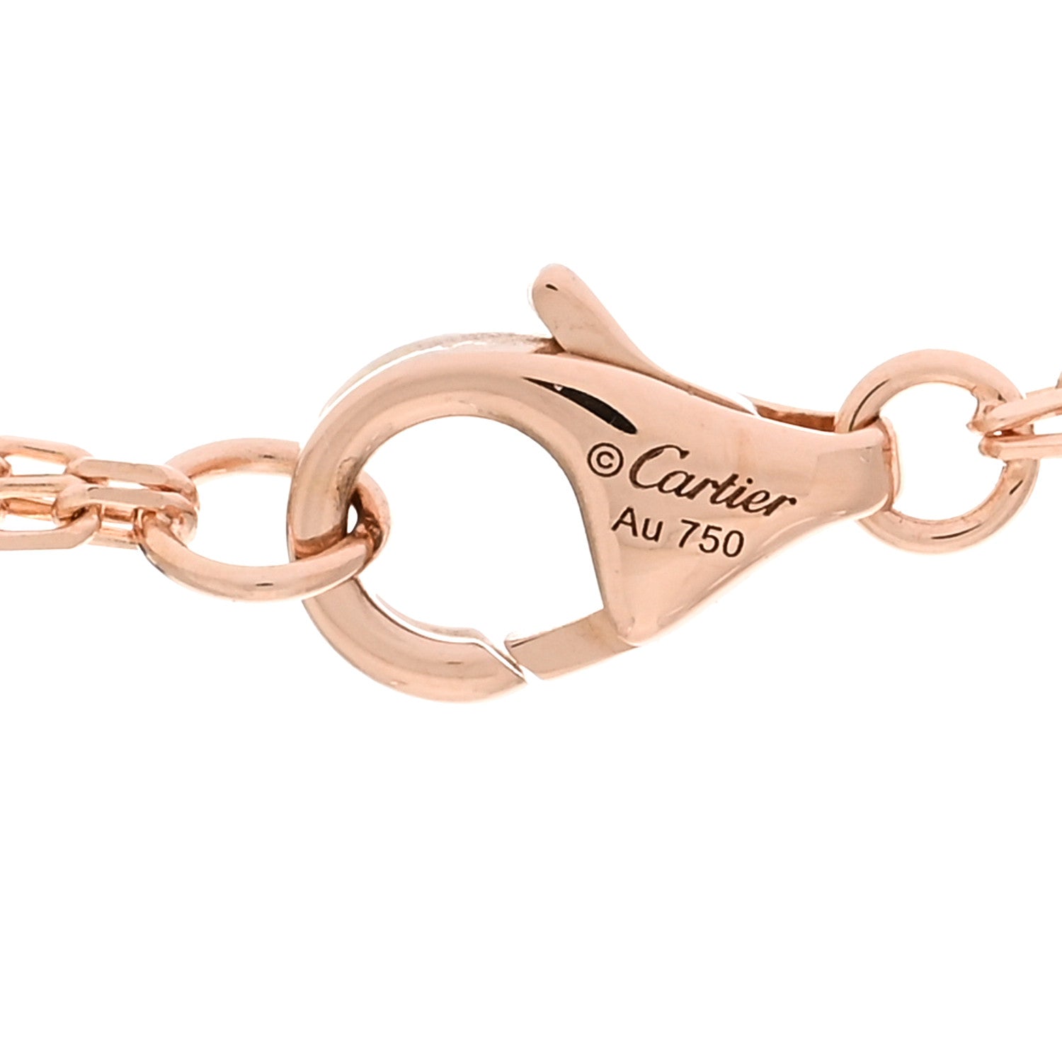 Cartier 18K Pink Gold 2 Diamond LOVE Necklace 4 of 5