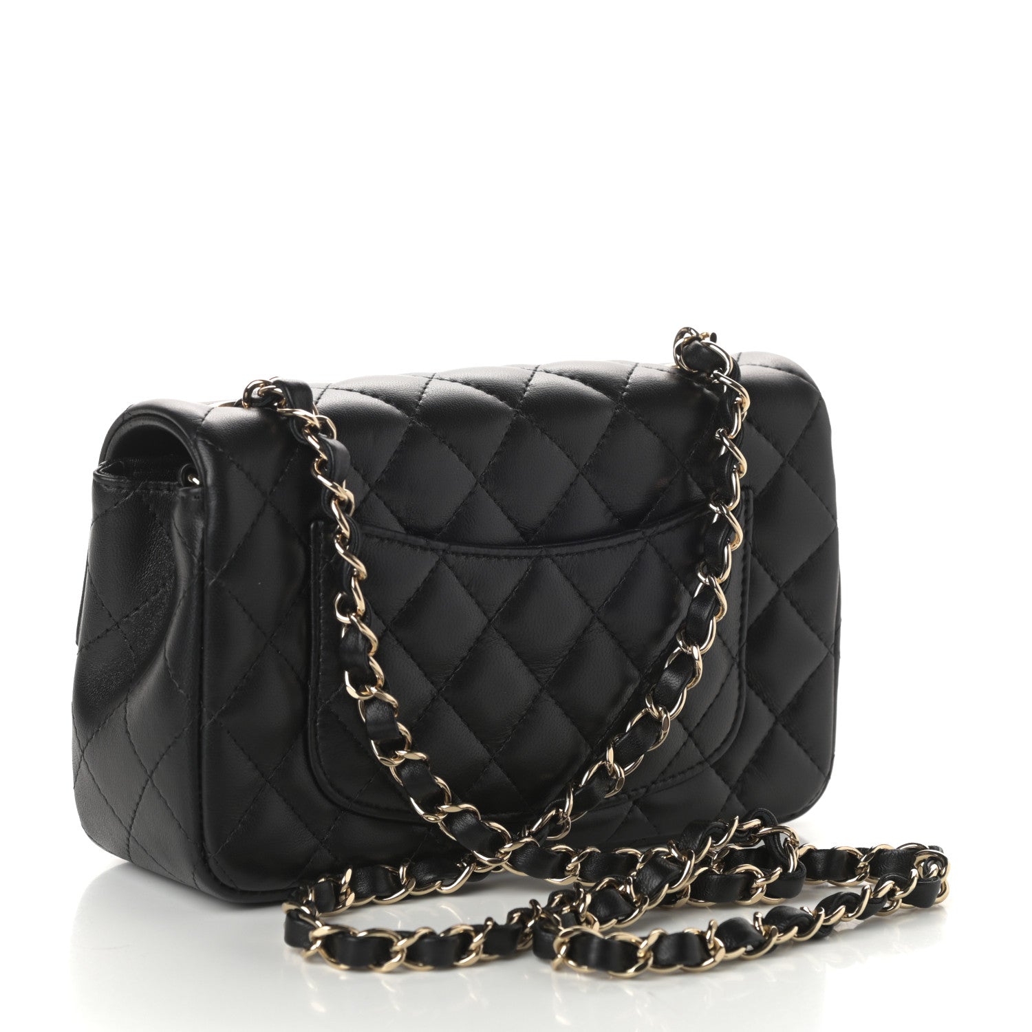 Chanel Lambskin Quilted Mini Rectangular Flap Black 3 of 9