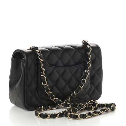 Chanel Lambskin Quilted Mini Rectangular Flap Black 3 of 9
