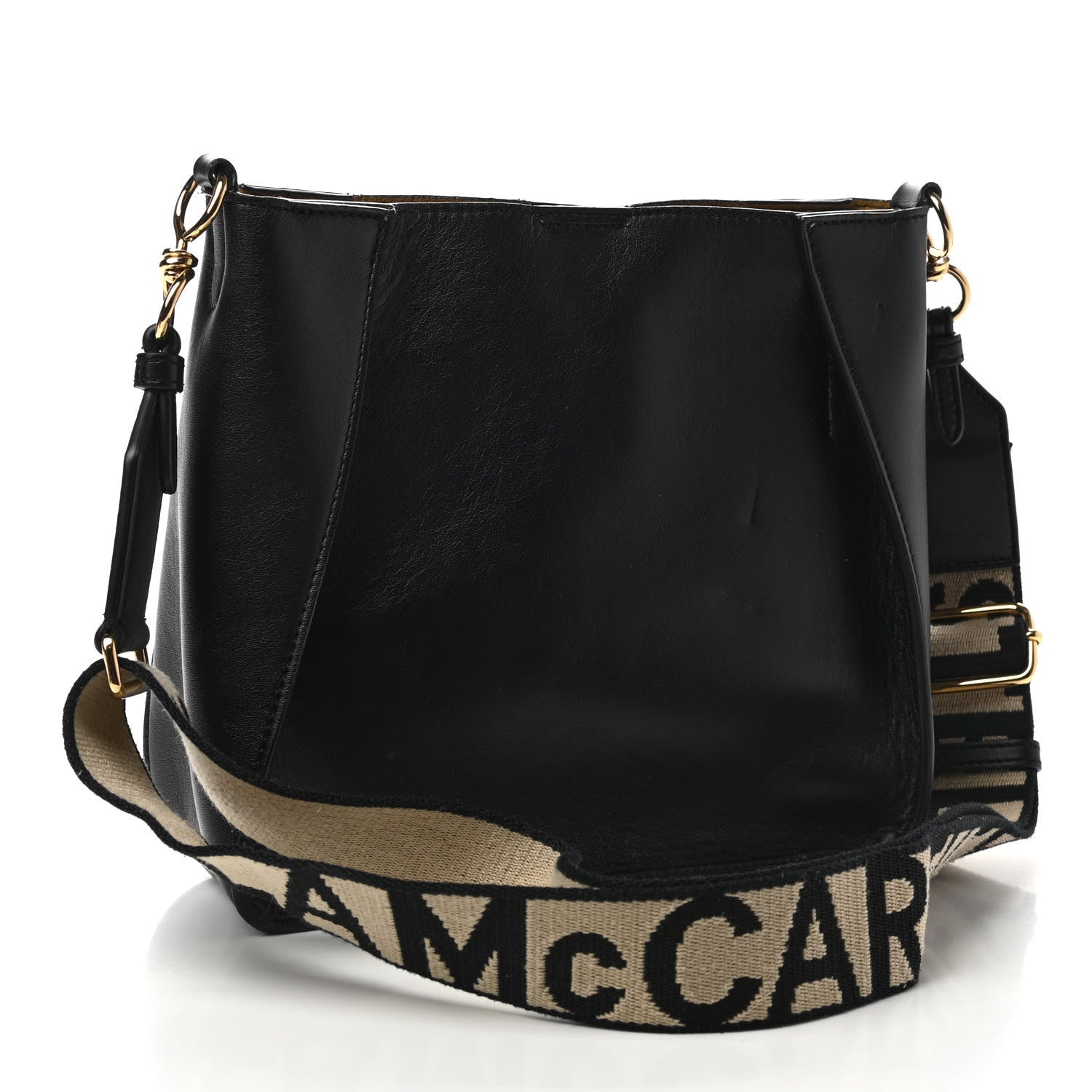 Stella McCartney Eco Alter Nappa Perforated Logo Mini Crossbody Black 2 of 12
