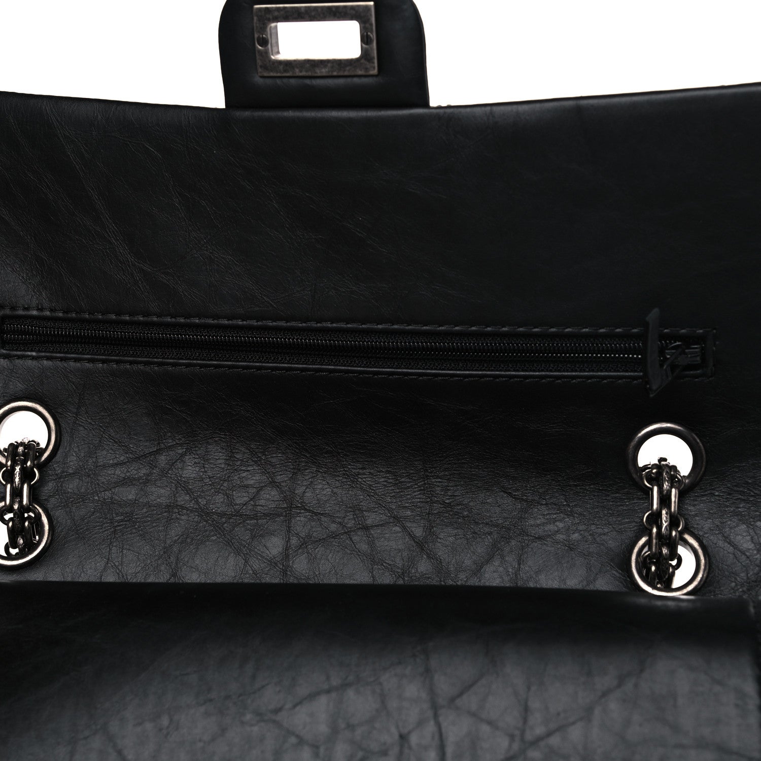Chanel Aged Calfskin Quilted 2.55 Reissue 225 Flap Black 15 of 16
