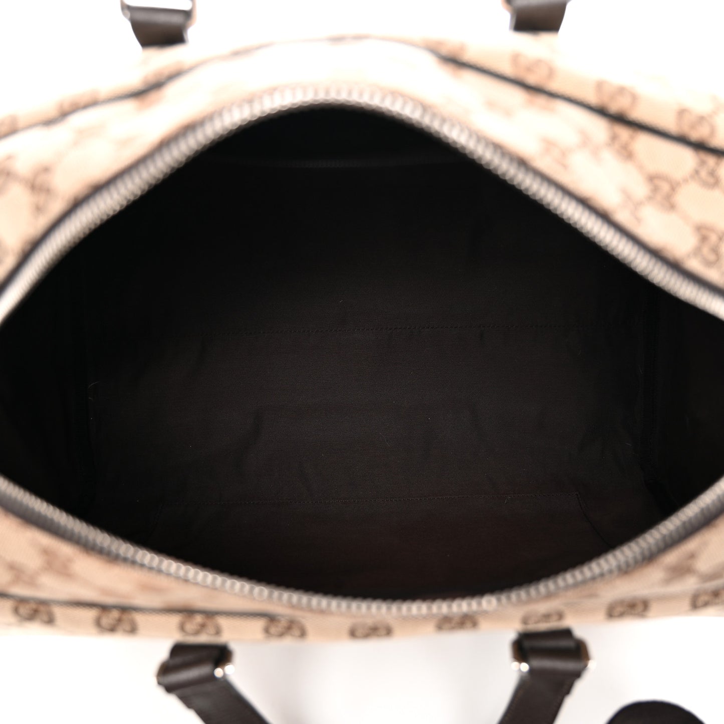 Monogram Dollar Calfskin Boston Duffle Bag Beige Ebony Testa di Moro Marrone Scuro