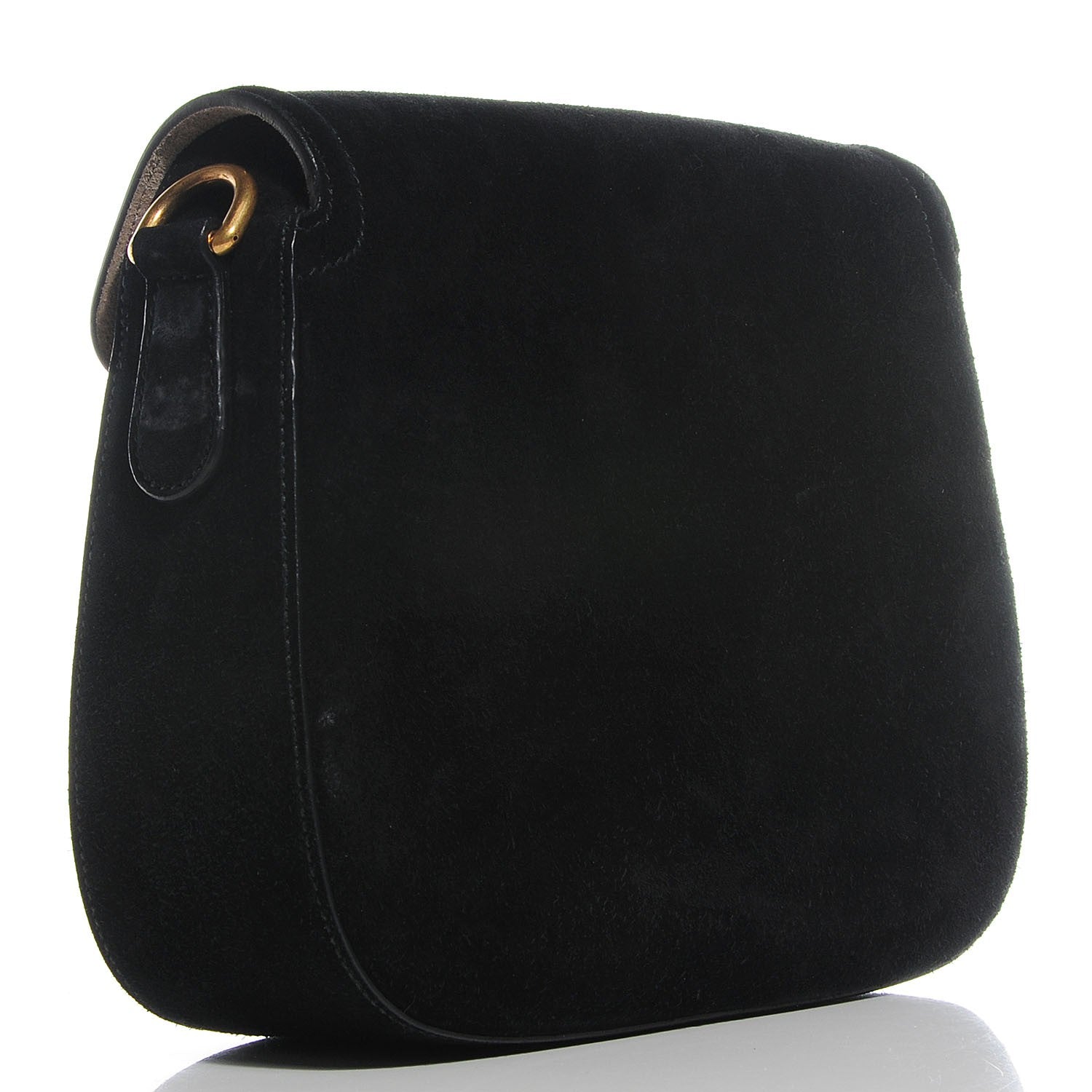 Gucci Suede Lady Web Shoulder Bag Black 3 of 9