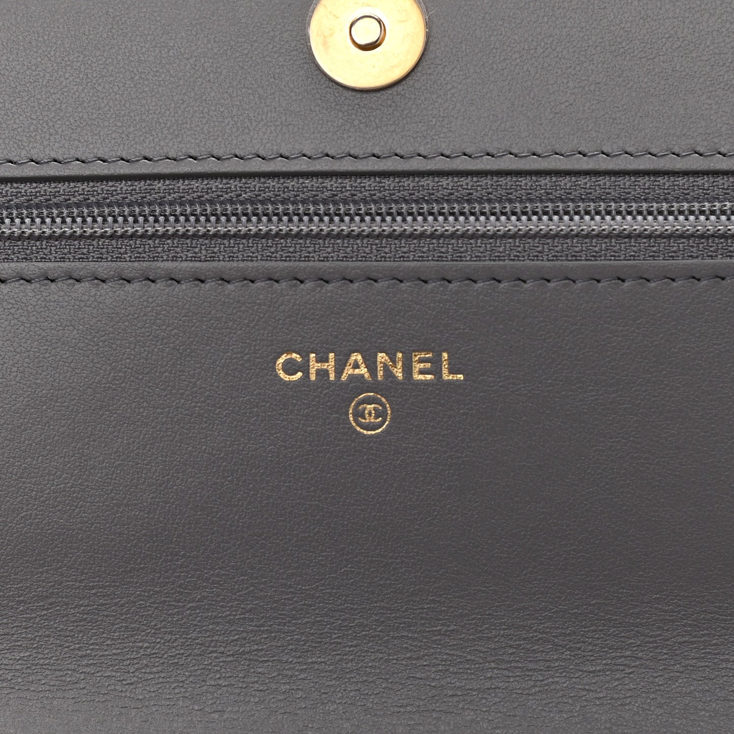 Wool Tweed Lambskin Quilted Chanel 19 Wallet On Chain WOC Grey