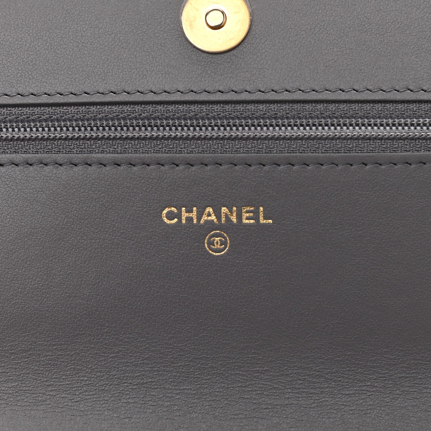 Chanel Wool Tweed Lambskin Quilted Chanel 19 Wallet On Chain WOC Grey 6 of 11