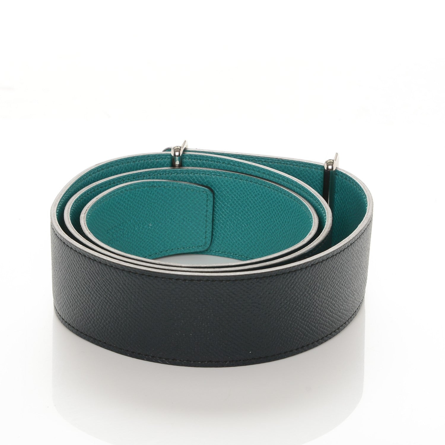 Hermes Epsom 40mm Idem Belt 90 Bleu Indigo Malachite 3 of 7