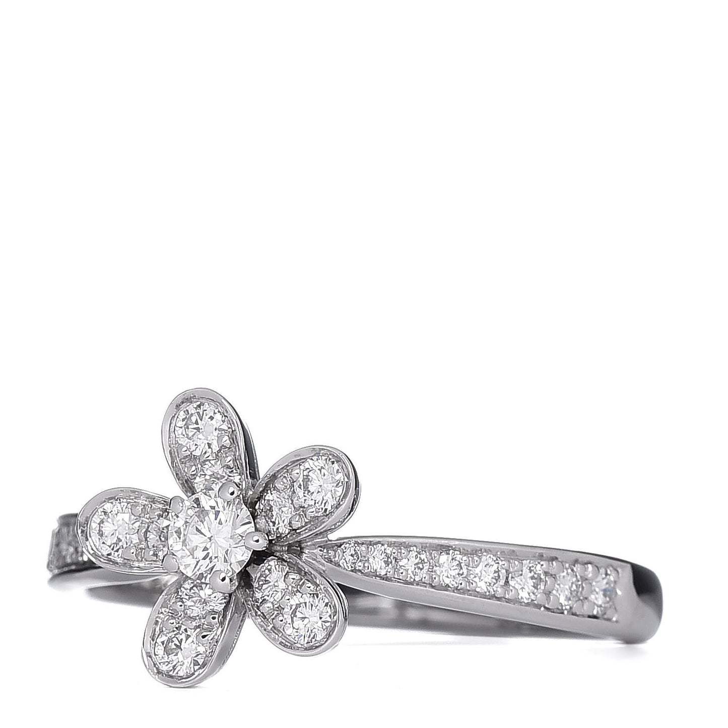 18K White Gold Diamond Socrate Ring 56 7.5