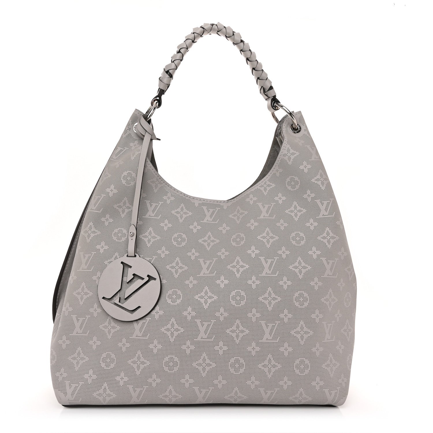 Louis Vuitton Reverse Mahina Carmel Hobo Gris Souris Gray 1 of 9