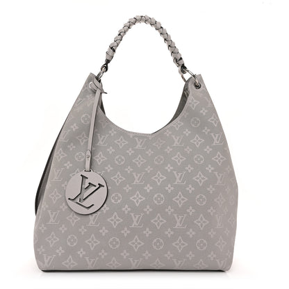 Louis Vuitton Reverse Mahina Carmel Hobo Gris Souris Gray 1 of 9
