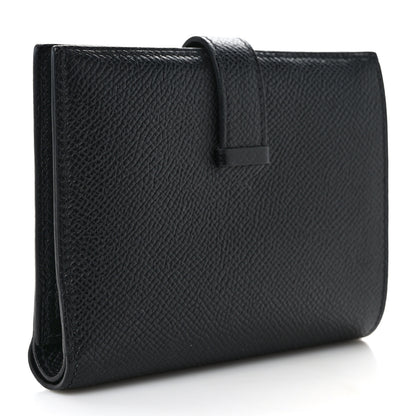 Hermes Epsom Bearn Compact Wallet Black 4 of 7