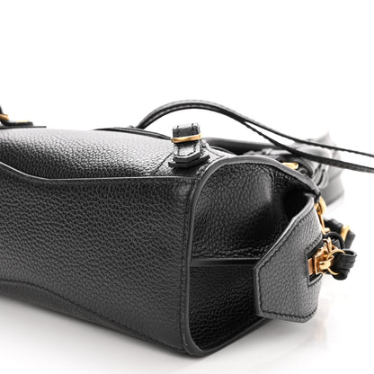 Balenciaga Grained Calfskin Neo Classic Gold Hardware Nano City Crossbody Black 9 of 10