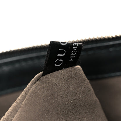 Gucci Guccissima Signature Medium Flat Messenger Bag Black 8 of 12