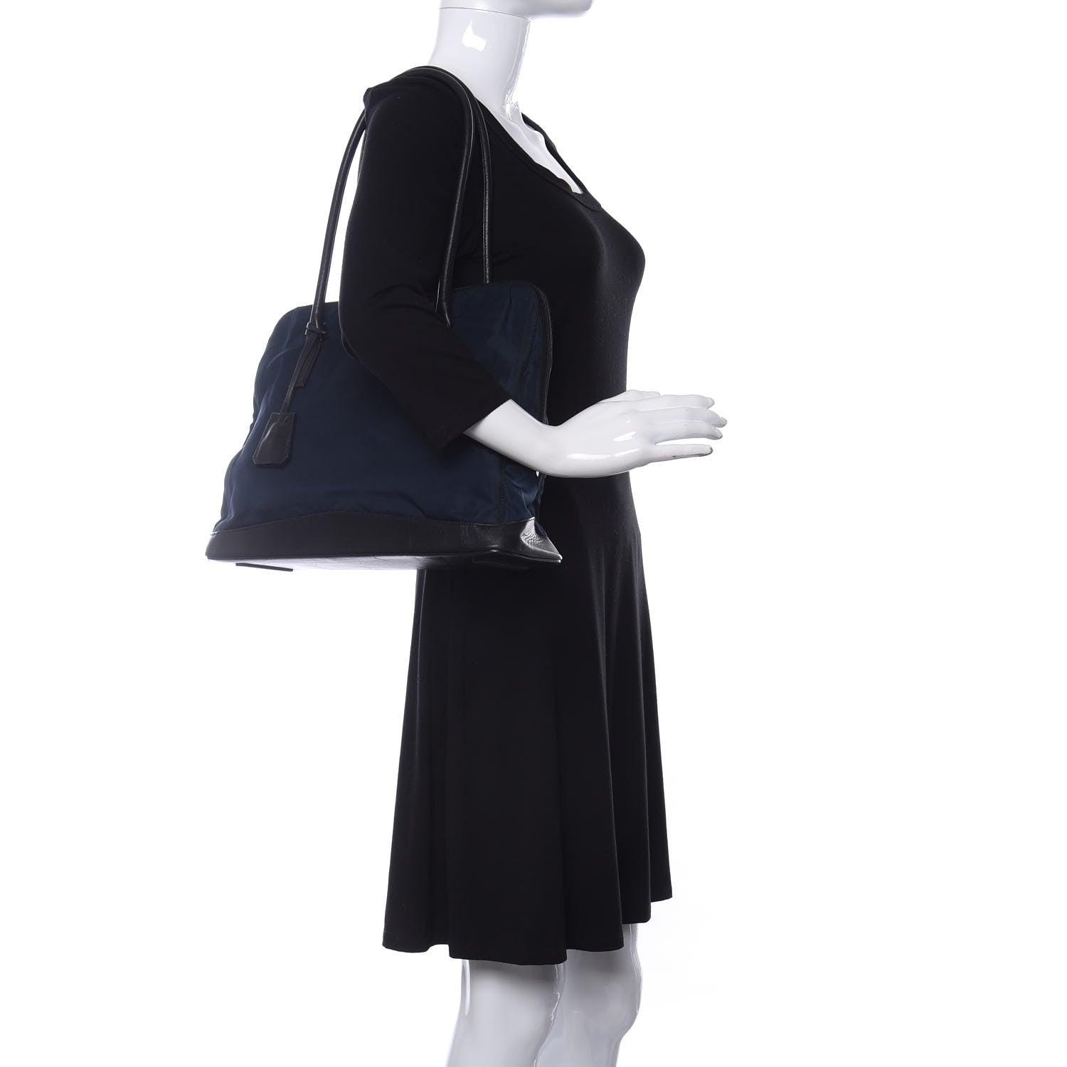 Prada Tessuto Nylon Shoulder Bag Blue 2 of 11