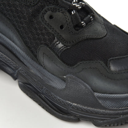 Balenciaga Fabric Mesh Womens Triple S Sneakers 38 Black 16 of 19