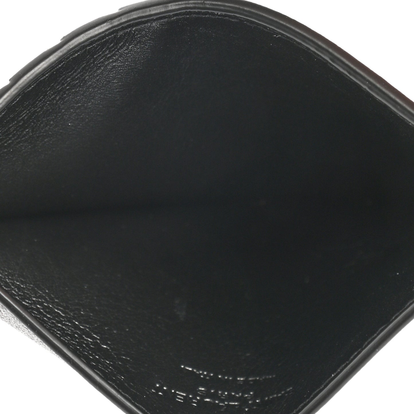 Calfskin 5 Fragments Zip Pouch Card Holder Black