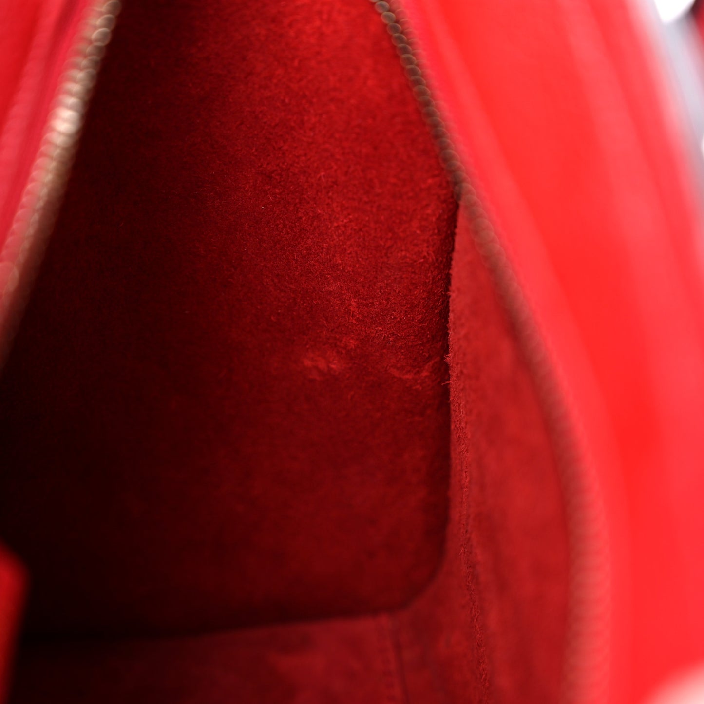 Drummed Calfskin Nano Luggage Coquelicot