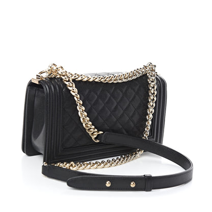 Chanel Caviar Quilted Medium Boy Flap Black 2 of 11