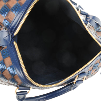 Louis Vuitton Damier Paillettes Speedy 30 Blue 5 of 8