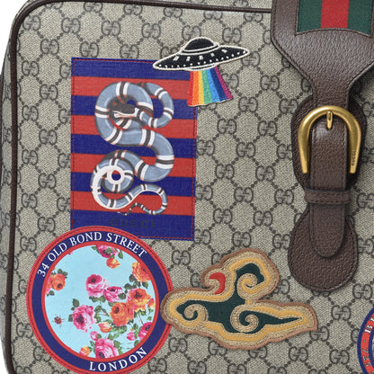 Gucci GG Supreme Monogram Embroidered Modern Future Courrier Suitcase 7 of 12