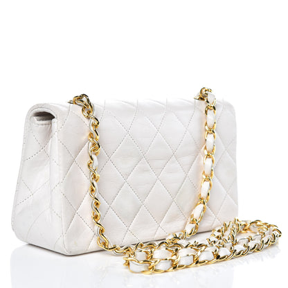 Chanel Lambskin Quilted Mini Flap White 3 of 14