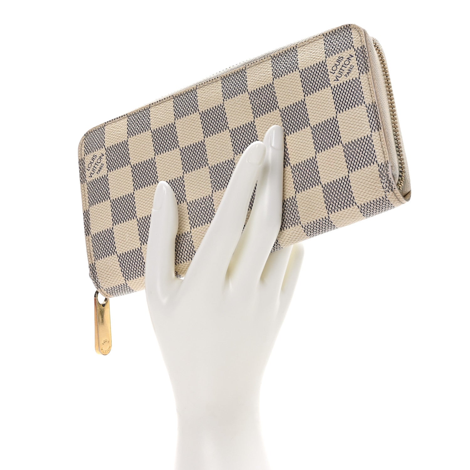 Louis Vuitton Damier Azur Zippy Wallet 2 of 9