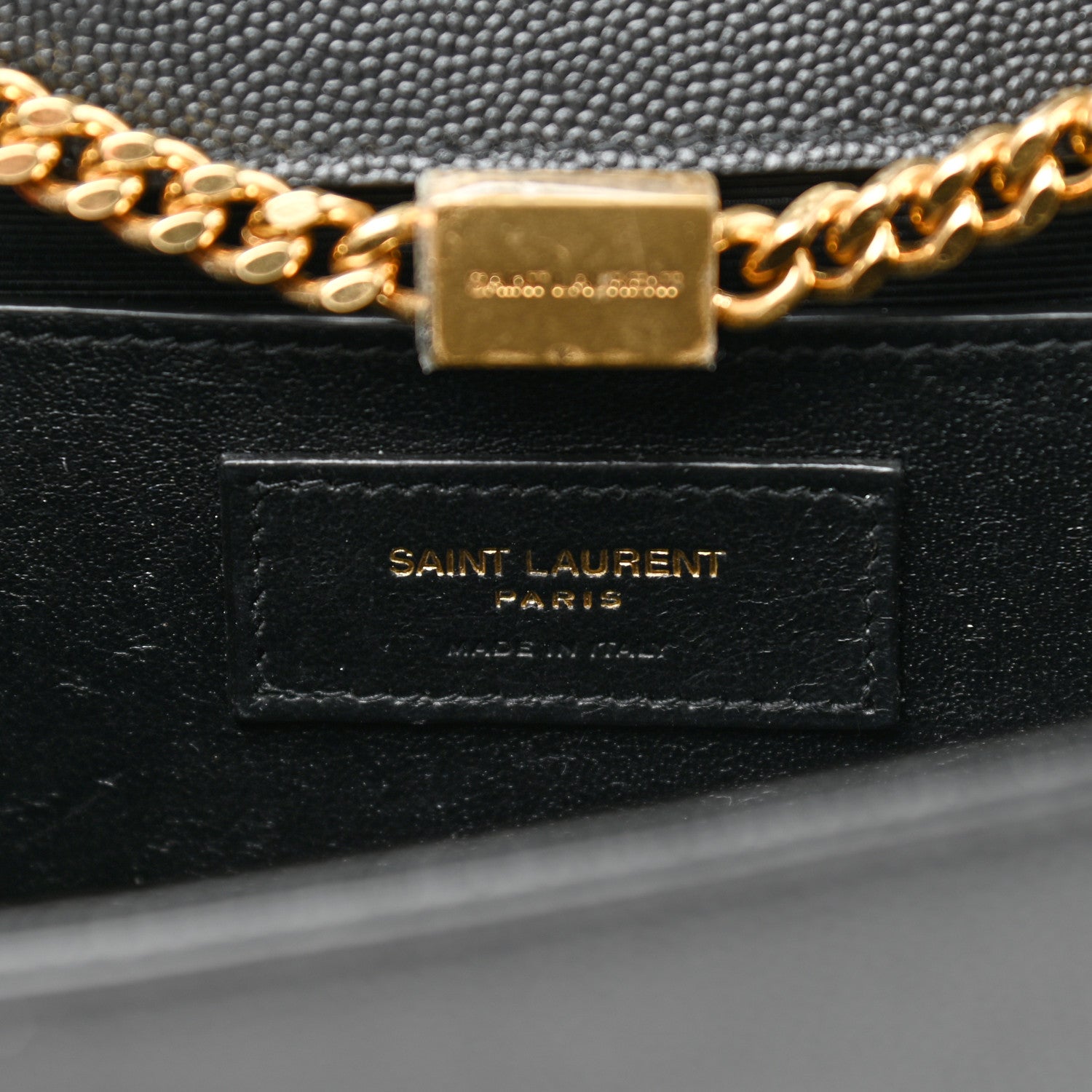 Saint Laurent Grain De Poudre Medium Classic Monogram Kate Satchel Black 6 of 11