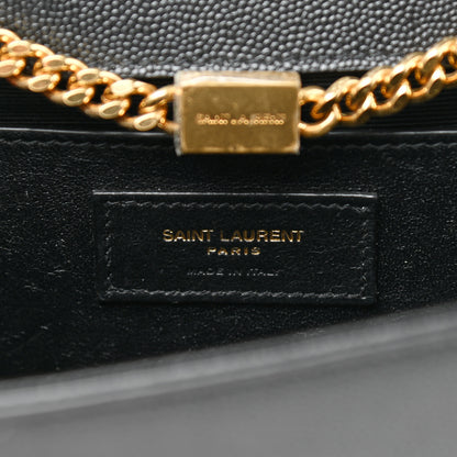Saint Laurent Grain De Poudre Medium Classic Monogram Kate Satchel Black 6 of 11