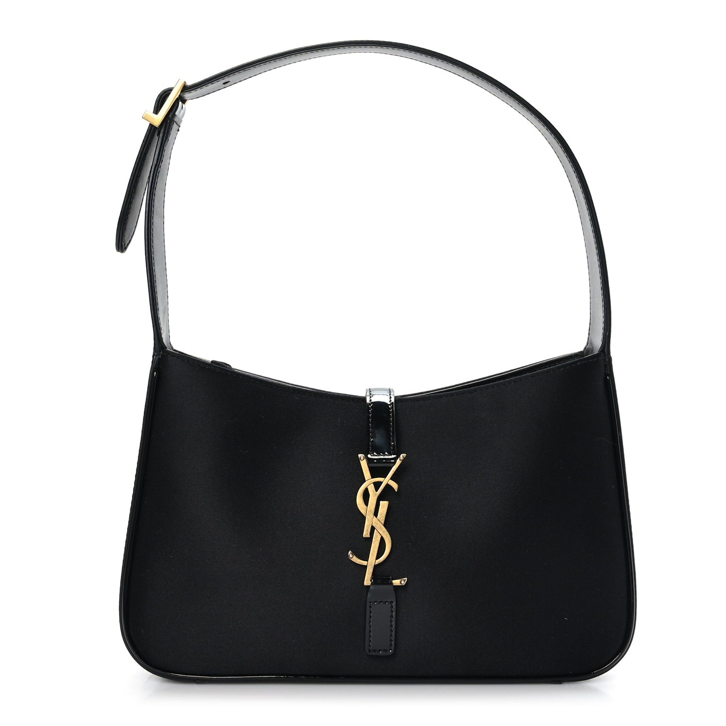 Silk Satin Calfskin Le 5 A 7 Hobo Black
