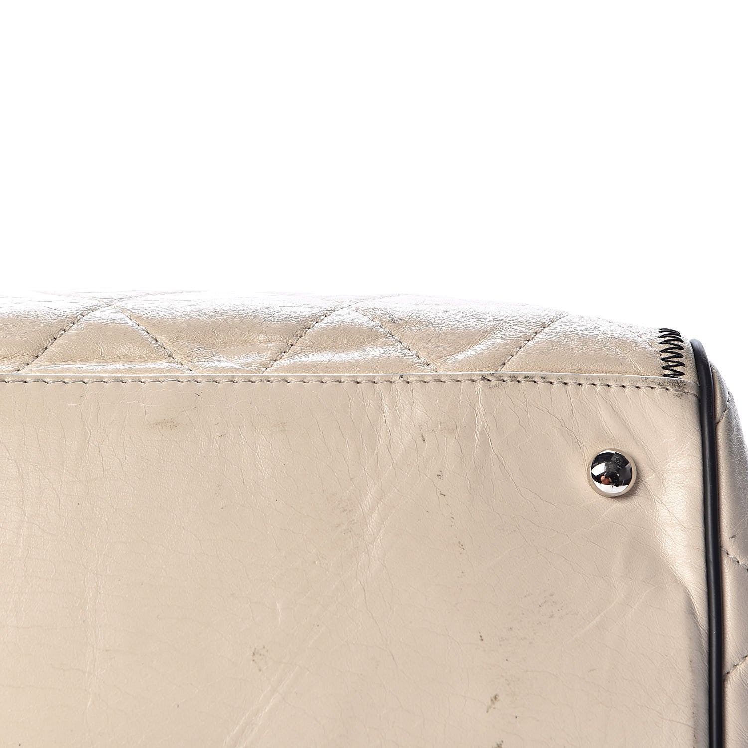 Chanel Lambskin Quilted East West Tote Ivory 16 of 18