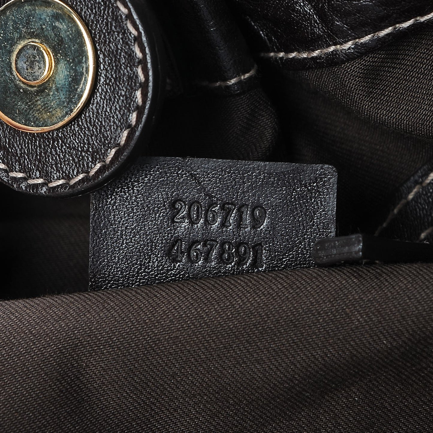 Monogram Studded Pelham Tote Dark Brown